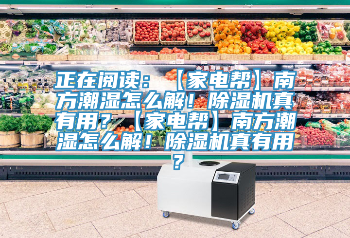 正在閱讀：【家電幫】南方潮濕怎么解！除濕機(jī)真有用？【家電幫】南方潮濕怎么解！除濕機(jī)真有用？